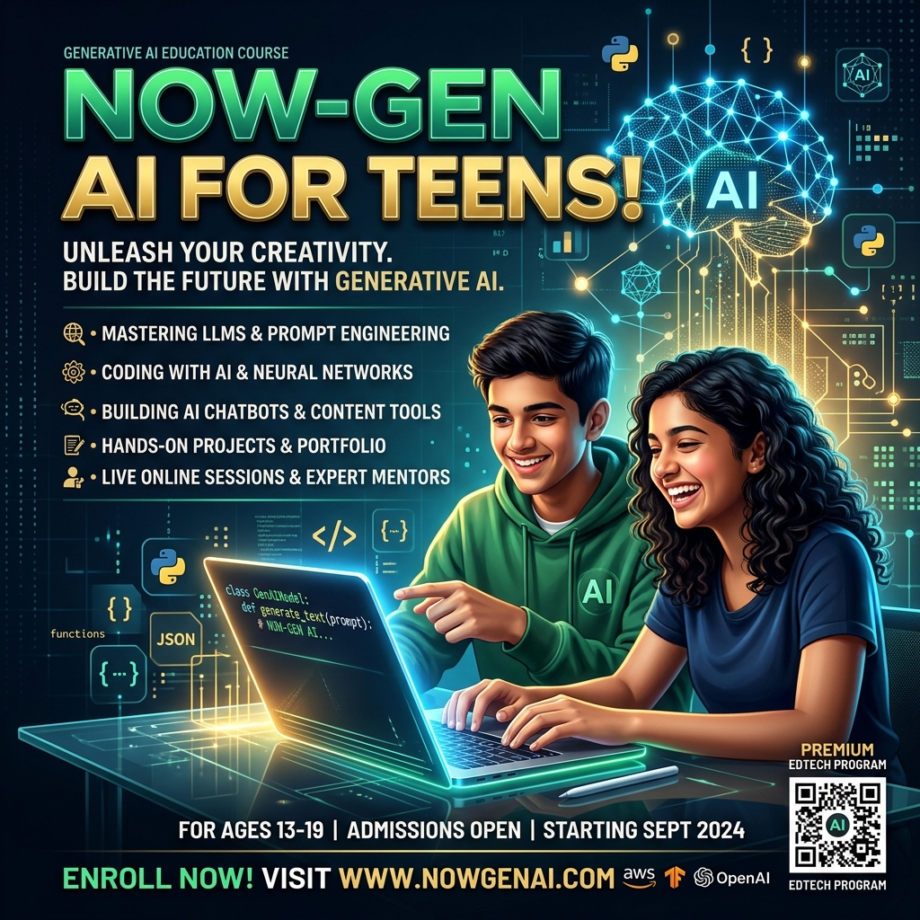NOW-GEN AI FOR TEENS! (Generative AI Program for Teenagers)